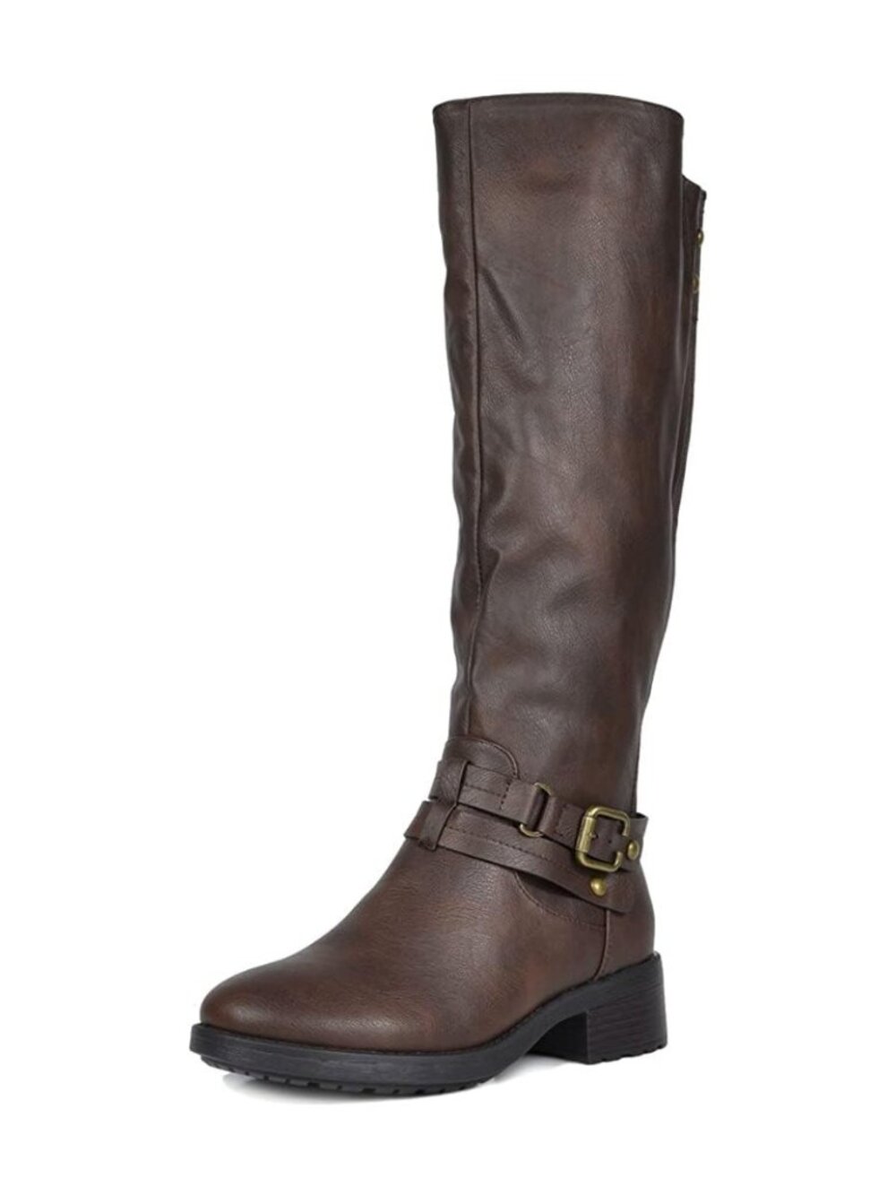 Women's Knee High Buckle Riding Boots